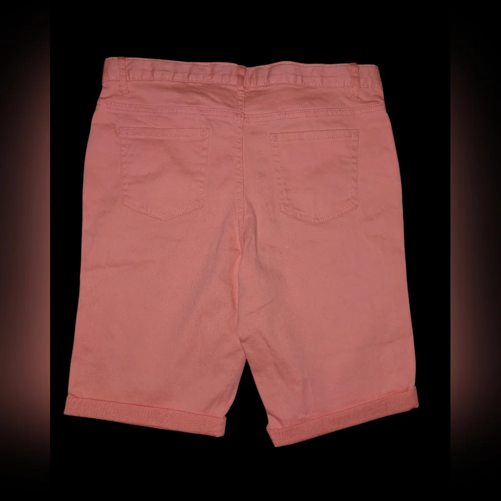 EUC The Children's Place Girl's Roll Cuff Slim Fitting Skimmer Shorts, Sz 16